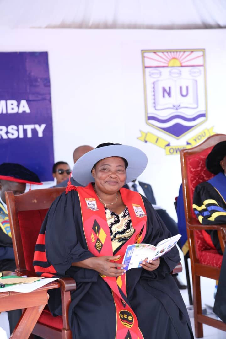 ntvuganda's tweet photo. Update: The Prime Minister, Hon. Robinah Nabanja, graduated today with a master's degree in Monitoring and Evaluation from Nkumba University in Entebbe. She joined 1,857 other university students who also graduated today in various disciplines. #NTVNews https://t.co/8ixHoZz5o3