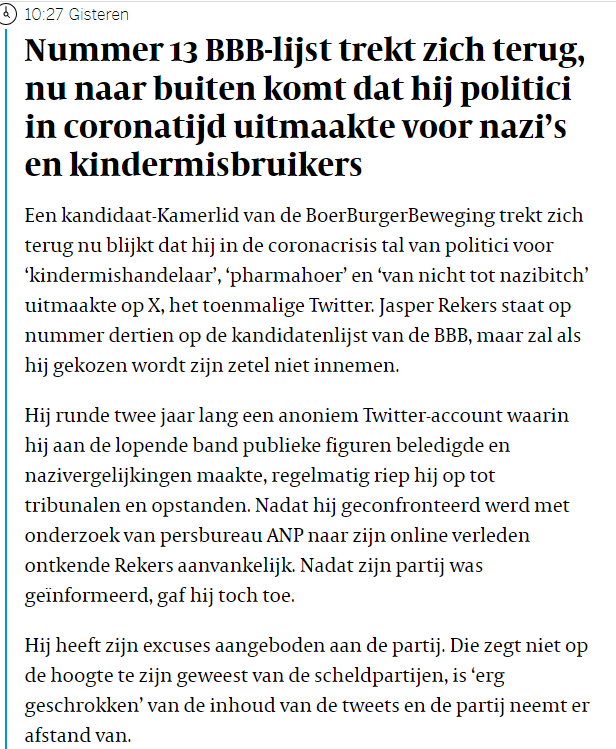 VBraeckenssieck's tweet image. Wat ouder, maar wat had, heeft/had Kornelis Schipper gelijk, jammer dat een integer mens vertrokken is, door toedoen van een rat. En ook Rekers had/heeft gelijk, al had hij dat niet anoniem moeten doen.  @henkvermeer  @lientje1967 @goukemoes #ChrisAalberts
telegraaf.nl/nieuws/7388524…