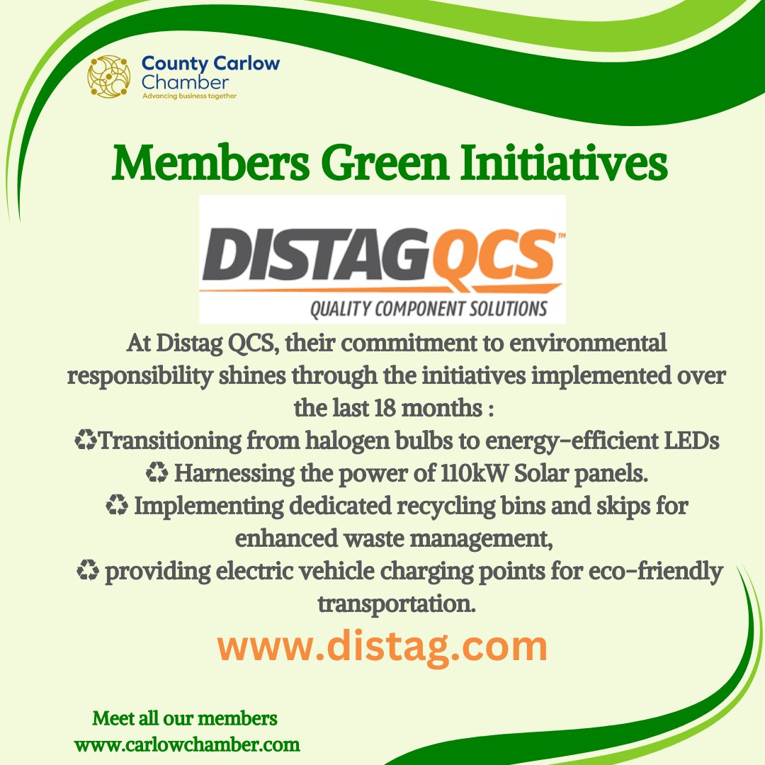 Highlighting Distag QCS in this months 'Green Initiatives feature. distag.com