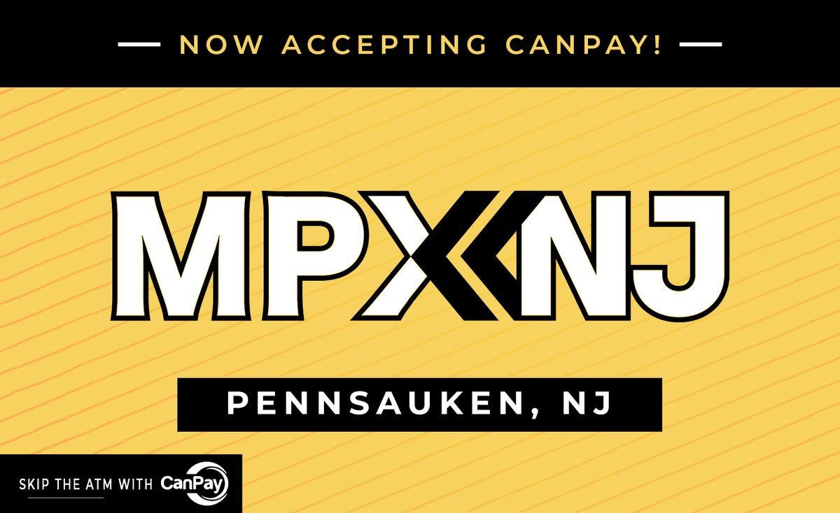 CanPayDebit's tweet photo. Great News! MPX in Pennsauken, NJ is now accepting CanPay! Now you can skip the hassle at the ATM & use CanPay on your smartphone at checkout! - https://t.co/Rq6tjKq9jF
#MPXNJ #NJCannabis #NJDispensary #CanPay #YesWeCanPay https://t.co/nzsXZazCqg