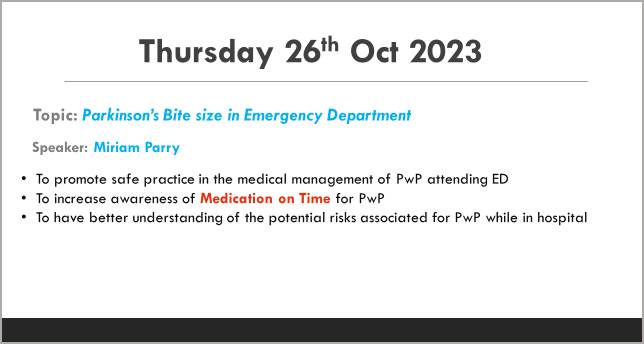 Parkinson's UK Excellence Network tweet media