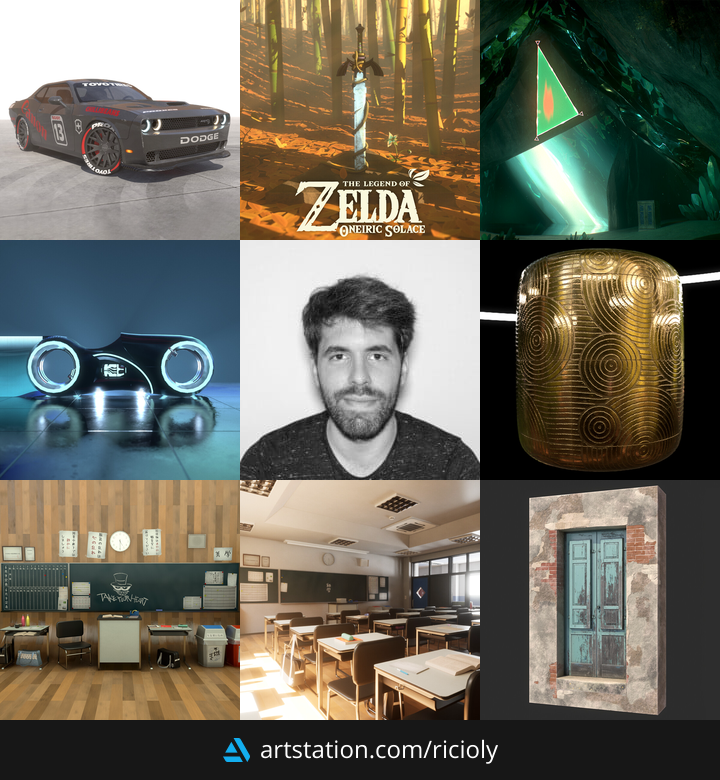 It's #ArtStationDay, here's what my profile looks like artstation.com/ricioly
Most of my projects have 3D viewers and videos attached. Feel free to take a look!