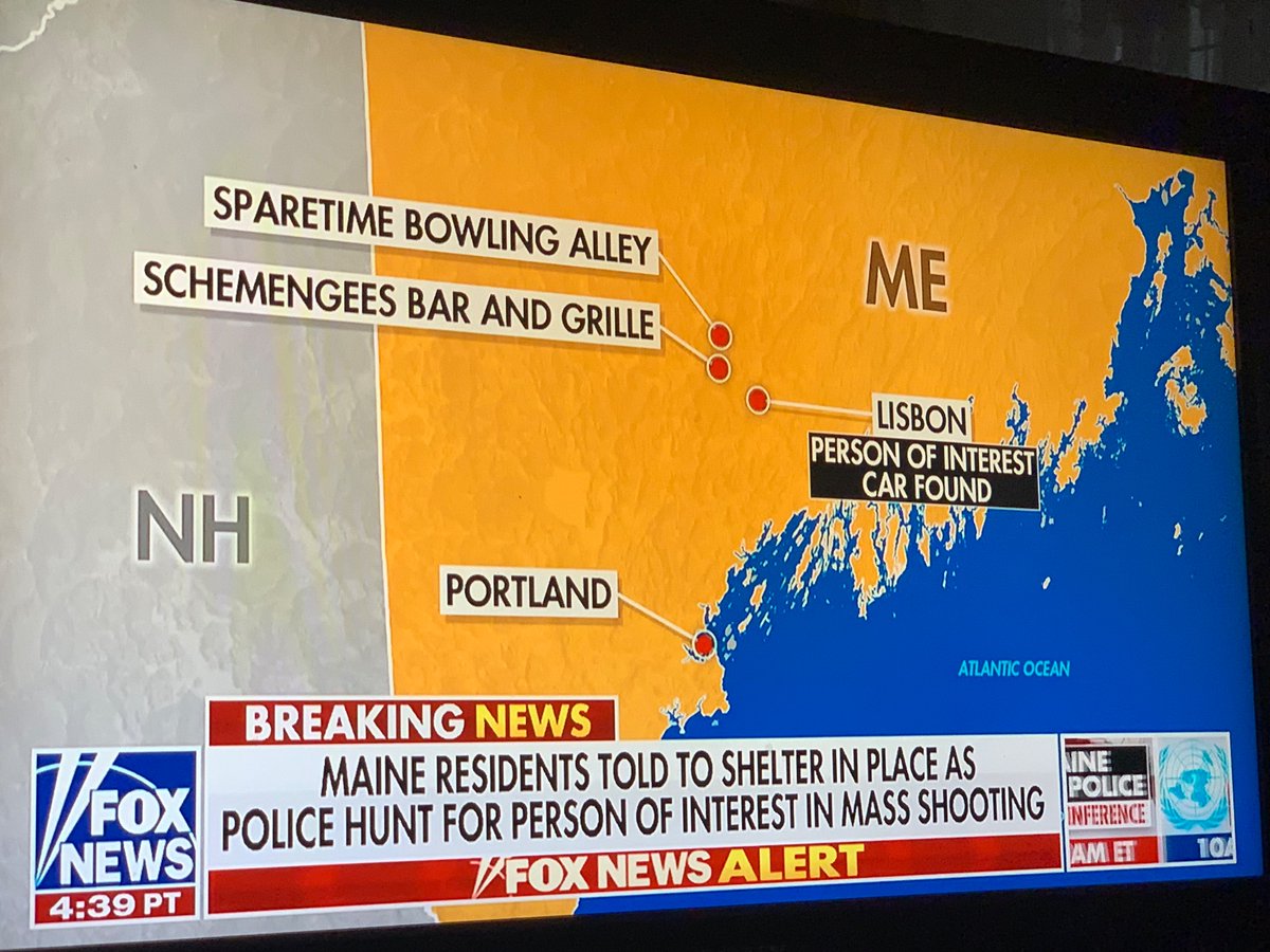 Breaking News!!!! Shelter In Place Issued In Maine As Police Hunt For Person Of Interest In Mass Shooting. #FoxNews #DomesticTerrorism #Maine #Lewiston #Auburn #Lisbon #LewistonMaine #LewistonME #LewistonStrong #lewistown #massshooting #manhunt #MaineMassacre #shelterinplace