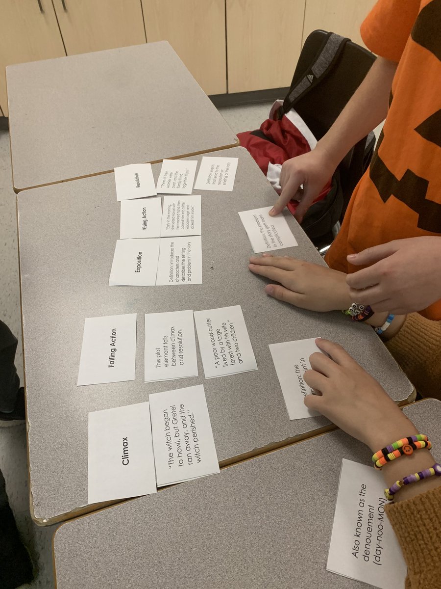 mrs_diasm's tweet image. Reviewing and learning new terms about a plot structure and what that is ! My fab 6s worked together to piece the puzzle. #plotstructure #literacy #Kinestheticlearning #storyfun @StKevinDPCDSB