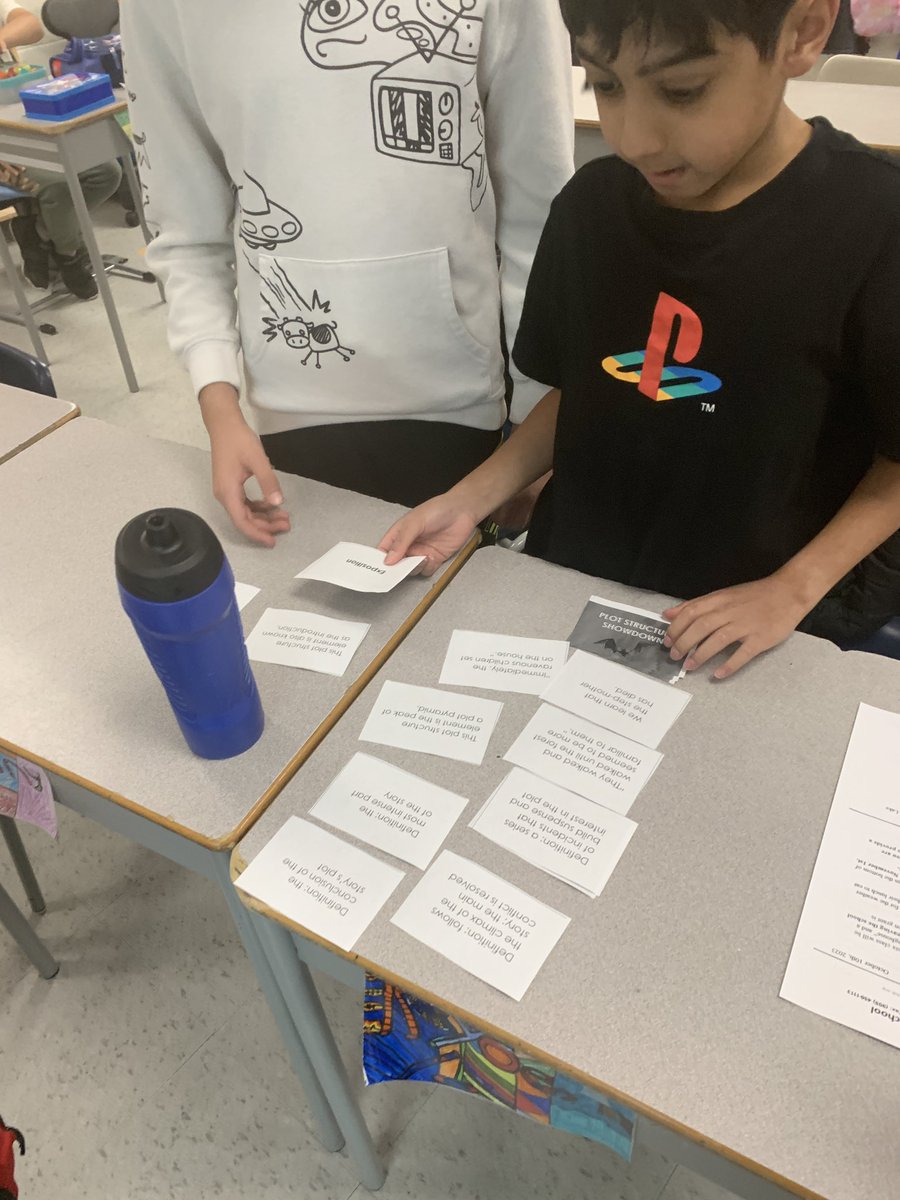 mrs_diasm's tweet image. Reviewing and learning new terms about a plot structure and what that is ! My fab 6s worked together to piece the puzzle. #plotstructure #literacy #Kinestheticlearning #storyfun @StKevinDPCDSB