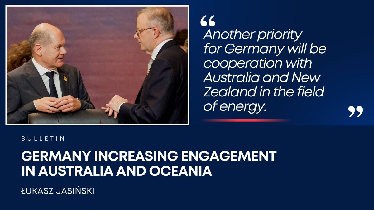 #Germany’s relations with #Australia and #Oceania are playing an increasingly important role in the policies of Chancellor Olaf Scholz’s government. German ambitions to play a major global role, both on its own and as part of the #EU, are one of the reasons for its increased