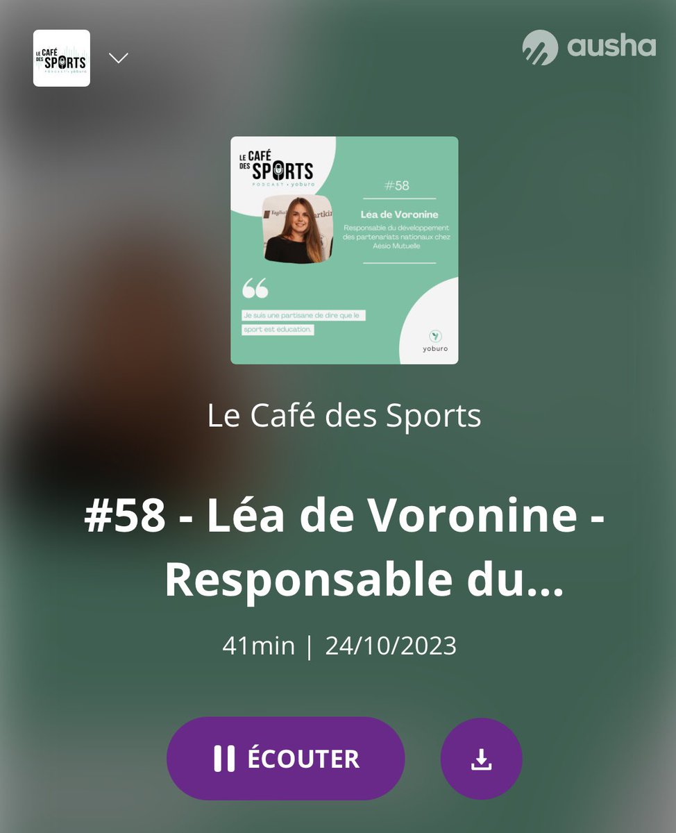 💫Podcast : #parcours #talent #partenariat #visionstrategique #humilite #competence #experte #courage #force #sponsoring #womensportsattitude
💫Remarquable interview <a href="/LeadeVoronine/">Léa de VORONINE</a> 🙌 🔥
👉 podcast.ausha.co/le-cafe-des-sp…