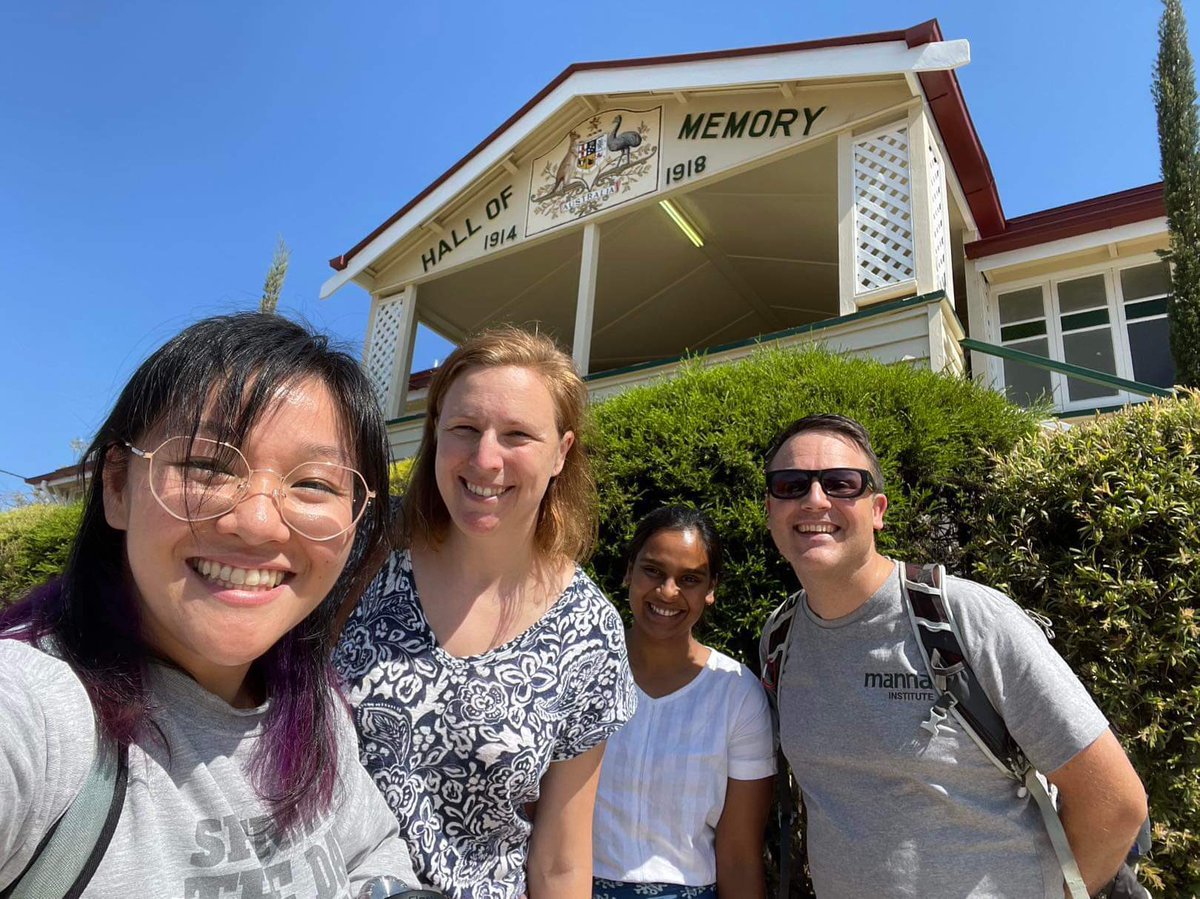 DrDanWadsworth's tweet photo. This week researchers from @Manna_Inst and @usceduau have been to the QLD town of #Goomeri to chat about #RuralHealth and #Dementia - we found a fitting venue π§ π§ https://t.co/n5bRIsxRHG