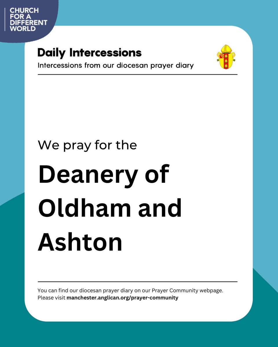 🙏

We pray for the Deanery of Oldham and Ashton.
