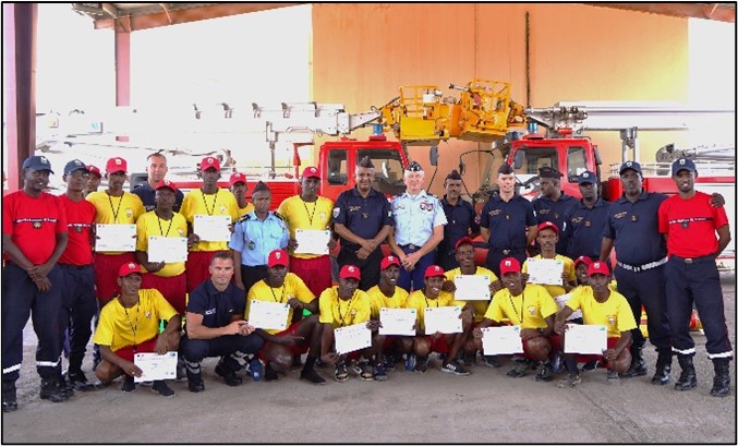 CoopSecuDefense's tweet photo. #Djibouti 🇩🇯🇫🇷: 1️⃣5️⃣ sapeurs-pompiers ont suivi une formation dispensée par 2️⃣coopérants pour la #DCSD marins pompier afin de renforcer le projet de spécialisation dans le domaine aquatique et de brigade de la #DNPC djiboutienne. https://t.co/fiEUgvvHTg