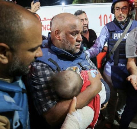 This photo of Wael Al Dahdouh, Al Jazeera Arabic's bureau chief in Gaza, carrying the body of his grandson completely broke me. “Your children hold a place in your heart that is surpassed only by the love you have for your grandchildren.” Arabic proverb.