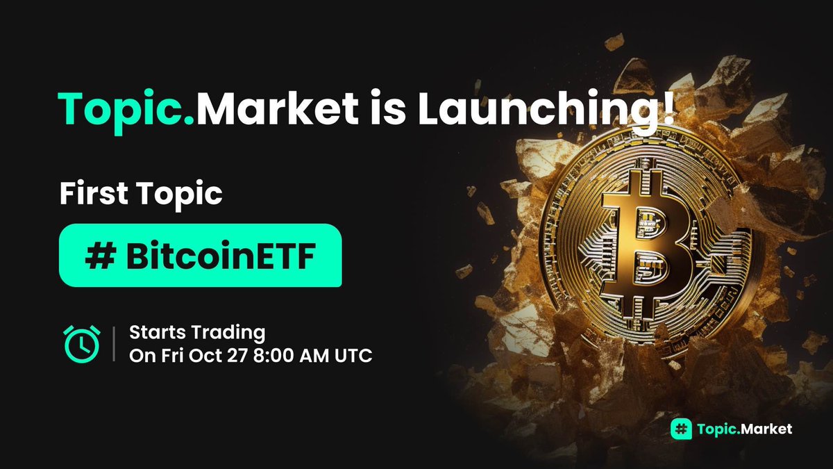 nftsiy's tweet photo. 🔥 @TopicMarket  上的第一个主题 #BitcoinETF 于周五 16:00点以0.001ETH初始价格开盘！

🛒 参与：https://t.co/dQZH5JHxSp

🤑 使用我的代码 【2qTapvSLa1】 注册有积分空投！

🎁抽三份肯德基 3*10u
✅关注 @TopicMarket @bakery_swap
✅转发+点赞+任意评论

#Airdrop #Giveaway #P3 https://t.co/GDkWDBUn8v