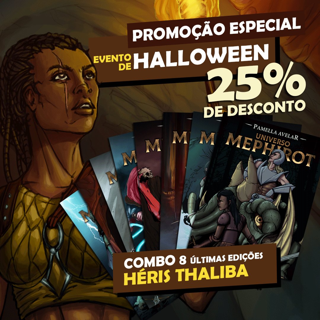 mistikdos's tweet photo. Héris Thaliba é uma das protagonistas dos livros-jogos de Mephirot. 
Tá rolando promoção e inclusive tem combo com as 8 aventuras da matadora de demônios! 🤩🔥🔥🔥
Role iniciativa e participe!
Acesse: https://t.co/FO3Xzu2DZ5 https://t.co/Gs7bWEqKId