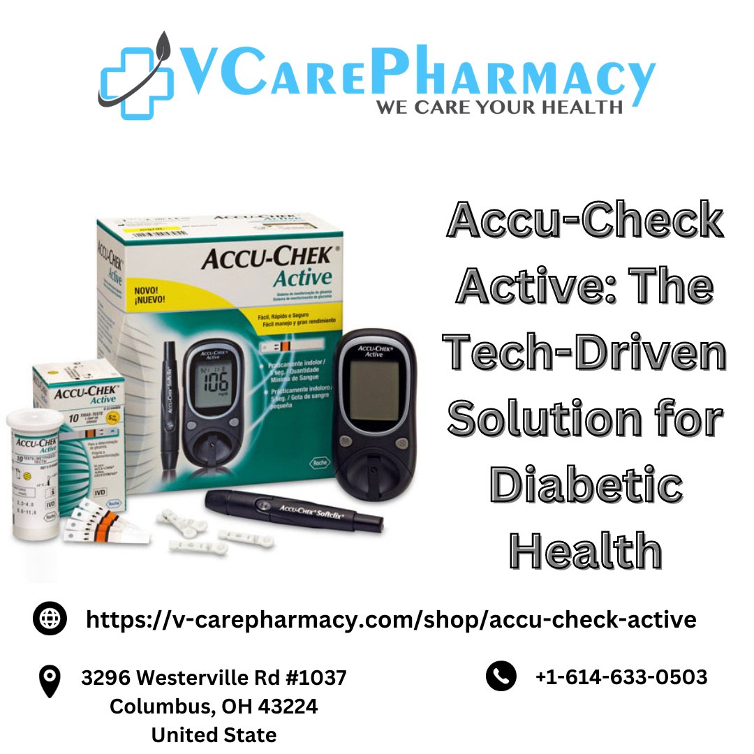 The Future of Diabetes Monitoring: Accu-Chek Glucometer
Buy now via this link 
v-carepharmacy.com/shop/accu-chec…, & get a 20% instant discount
#DiabetesManagement
#HealthTech
#BloodSugarControl
#FutureOfHealth
#AccuChekActive
#MonitorYourHealth
#SmartGlucometer
#Diabetes
#VCarePharmacy