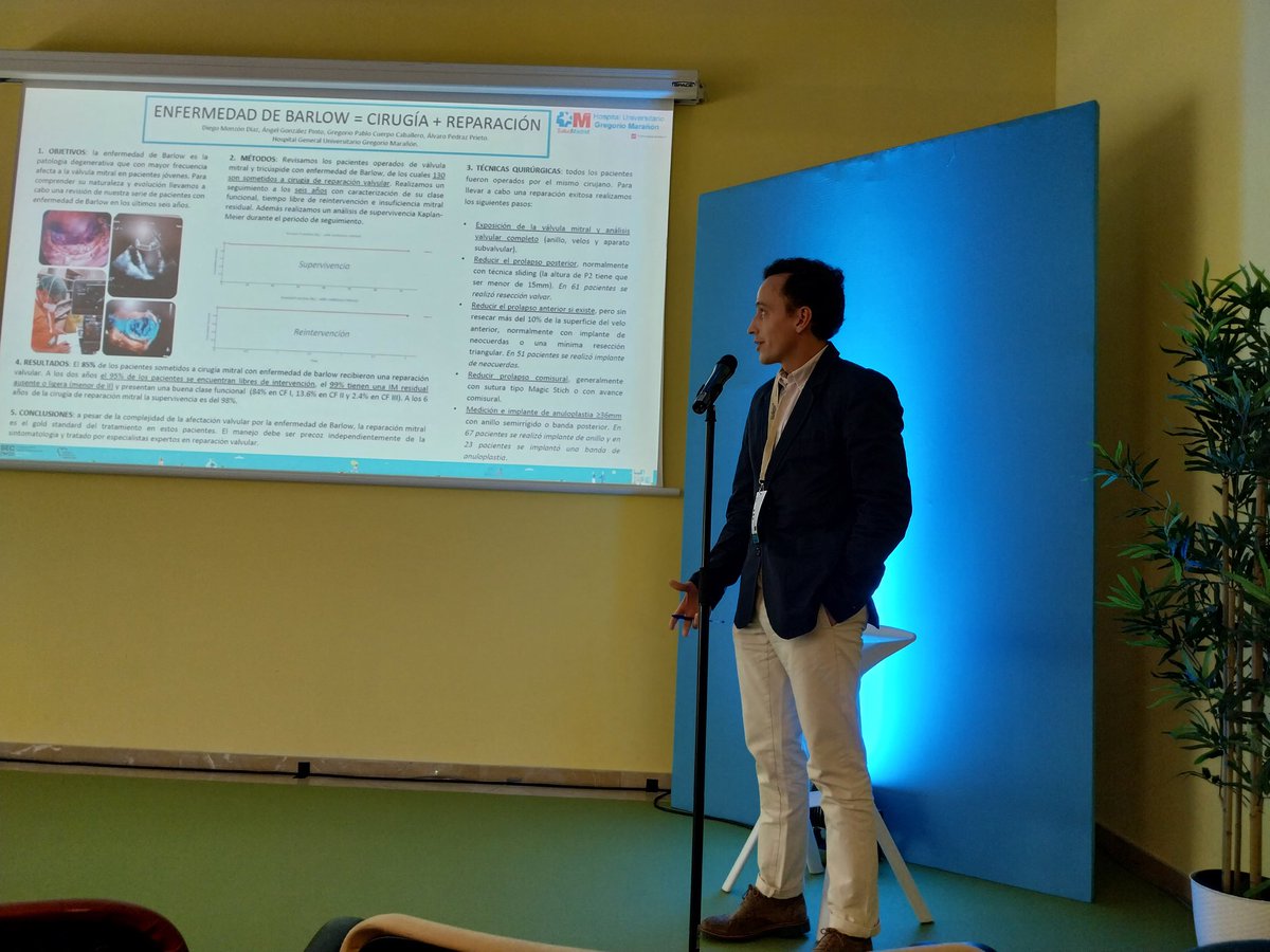 CardiacMaranon's tweet photo. 《Enfermedad de Barlow= cirugia + reparacion @DiegoMonzonDiaz , llevando nuestros resultados al congreso nacional de la @secardiologia 2023》
#mitralrepair
@Atgpinto
@gregoriocuerpo
@apedrazprieto
@ramonpc2003
@sarasolisg @AlvaroABudd @GonzaloLopezPe @carmenmereg @Laura5696 https://t.co/w4e6TL14F3