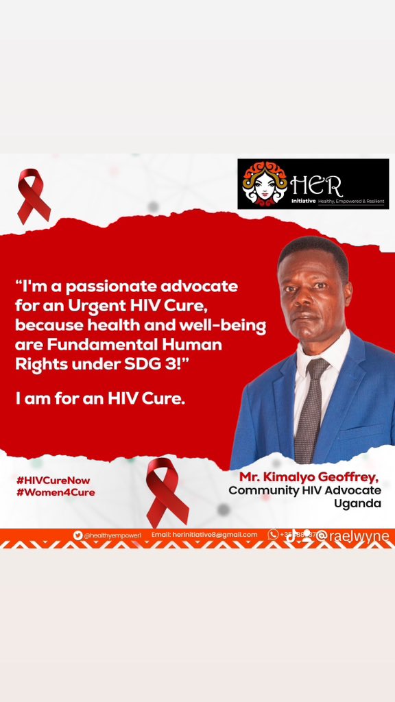 An #HIV cure is urgently needed, this is because health and well-being are fundamental human rights under #SDG3 ! Says Mr. @KimalyoGeoffrey