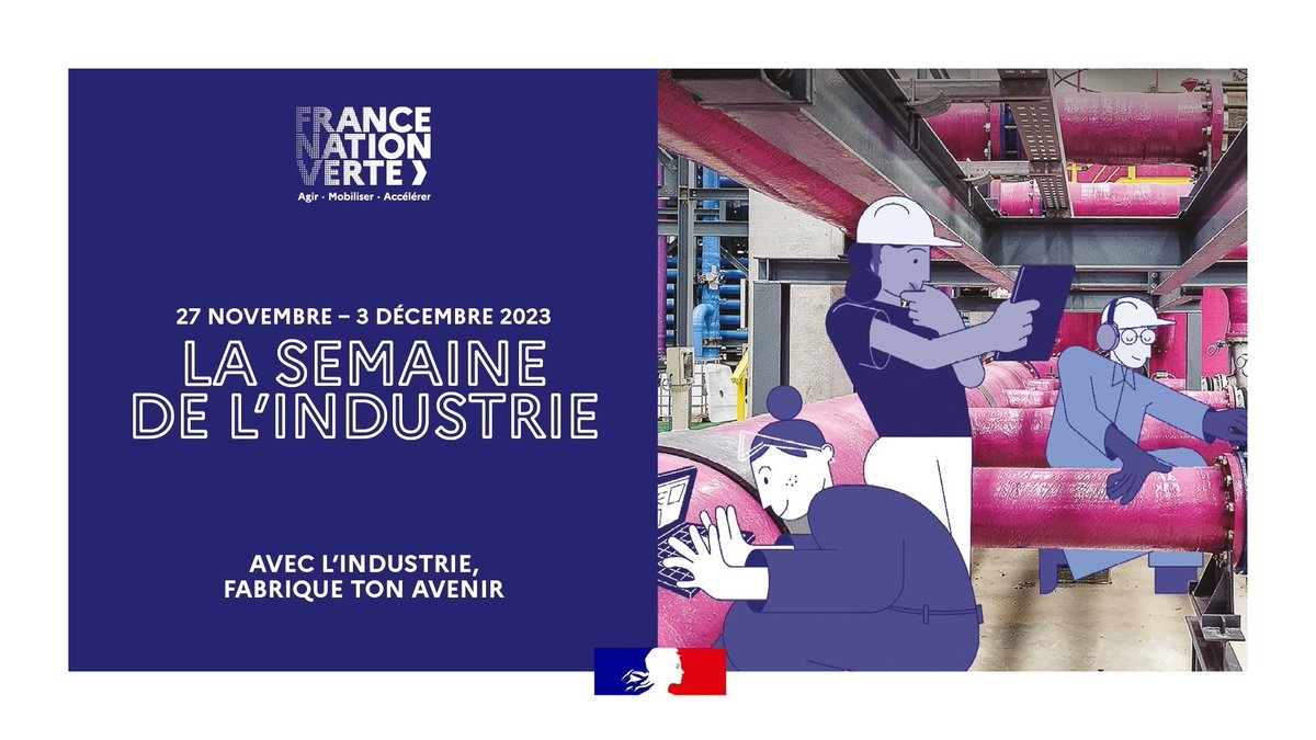 #SEDI2023 | « Avec l’industrie, fabrique ton avenir » du 27/11 au 3/12 C'est l'occasion de promouvoir les opportunités de carrière notamment auprès des jeunes filles et les parcours de réussite auxquels préparent les lycées professionnels 👩‍🔬 🧭 ▶ eduscol.education.fr/3349/la-semain…