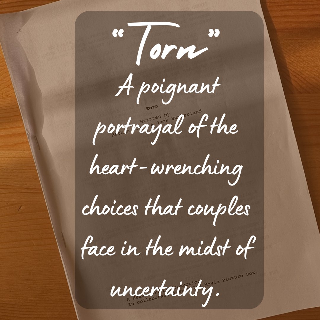 We’re excited to share Ashley and Jason’s story!

Join us on this journey and be a part of something special. 📽️
Any help and/or support would be hugely appreciated!♥️
kickstarter.com/projects/torn-…

#SupportIndieFilm #shortfilm #kickstarterfinds #newwriting