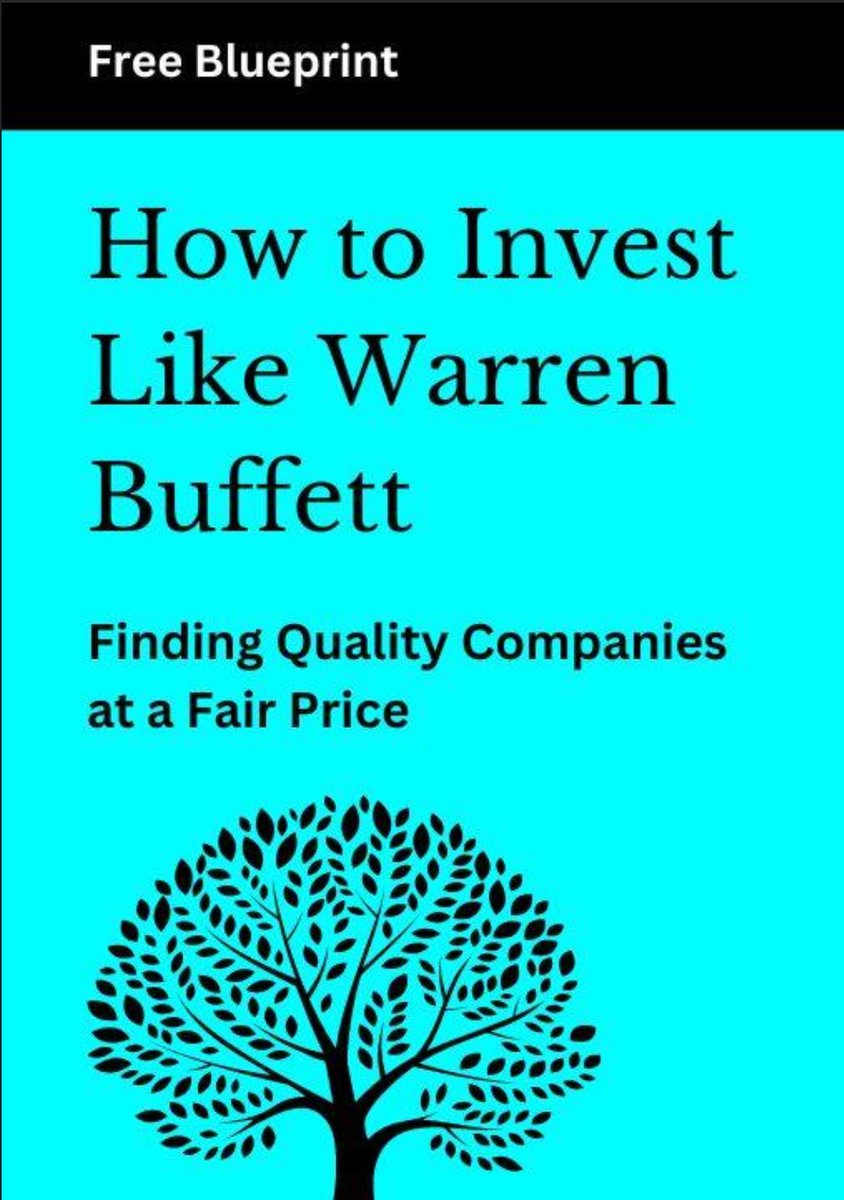 ValueInvestorAc's tweet image. I Built a "Warren Buffett Blueprint" 

It teaches you how to find quality stocks, at a fair price.

Using a stock screener &amp;amp; Buffett's core investing rules. 

Get it FREE, just:

1️⃣ Follow me (so I can DM you)
2️⃣ Retweet &amp;amp; Like this tweet
3️⃣ Reply 'Buffett' below