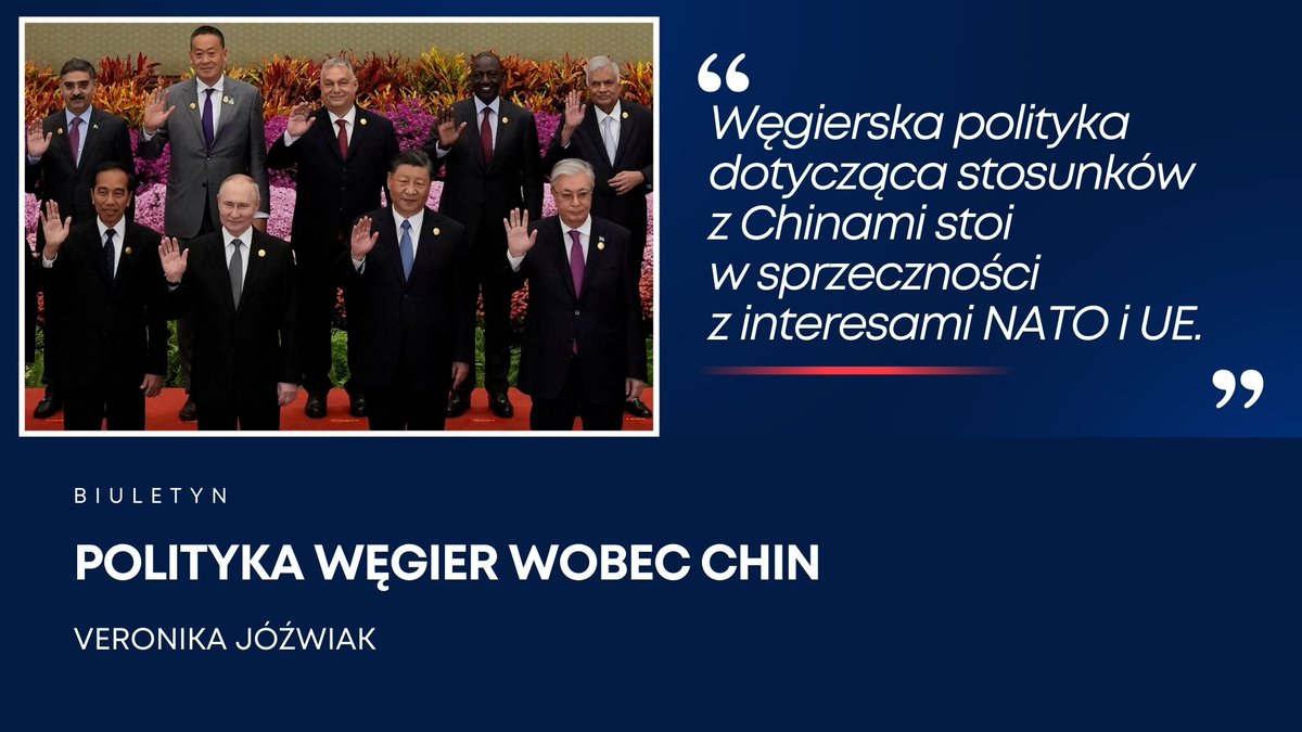 PISM_Poland's tweet photo. #Węgry patrzą na stosunki z Chinami wyłącznie z perspektywy potencjalnych zysków materialnych. Dlatego w celu przyciągnięcia kolejnych inwestycji będą gotowe ponieść dalsze koszty polityczne - pisze @verusj.

➡️ https://t.co/UUetOPMWQA https://t.co/ULBgrQIJRK