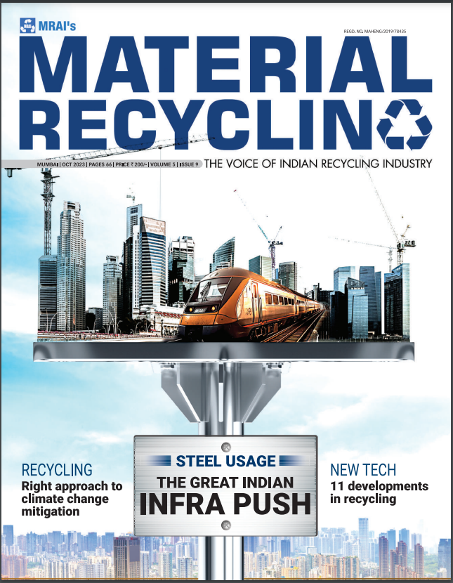 mrai_india's tweet photo. October Edition of MRAI’s #MaterialRecyclingMagazine is Live!

Click To View: https://t.co/W3g4pllTOq

For more details &amp; advertising opportunity, write on editor@mrai.org.in / amit@mrai.org.in

#MRAIMagazine #RecyclingMagazine #Magazine #MonthlyEdition #RecyclingWorks #Recycle https://t.co/QdGe935kTa