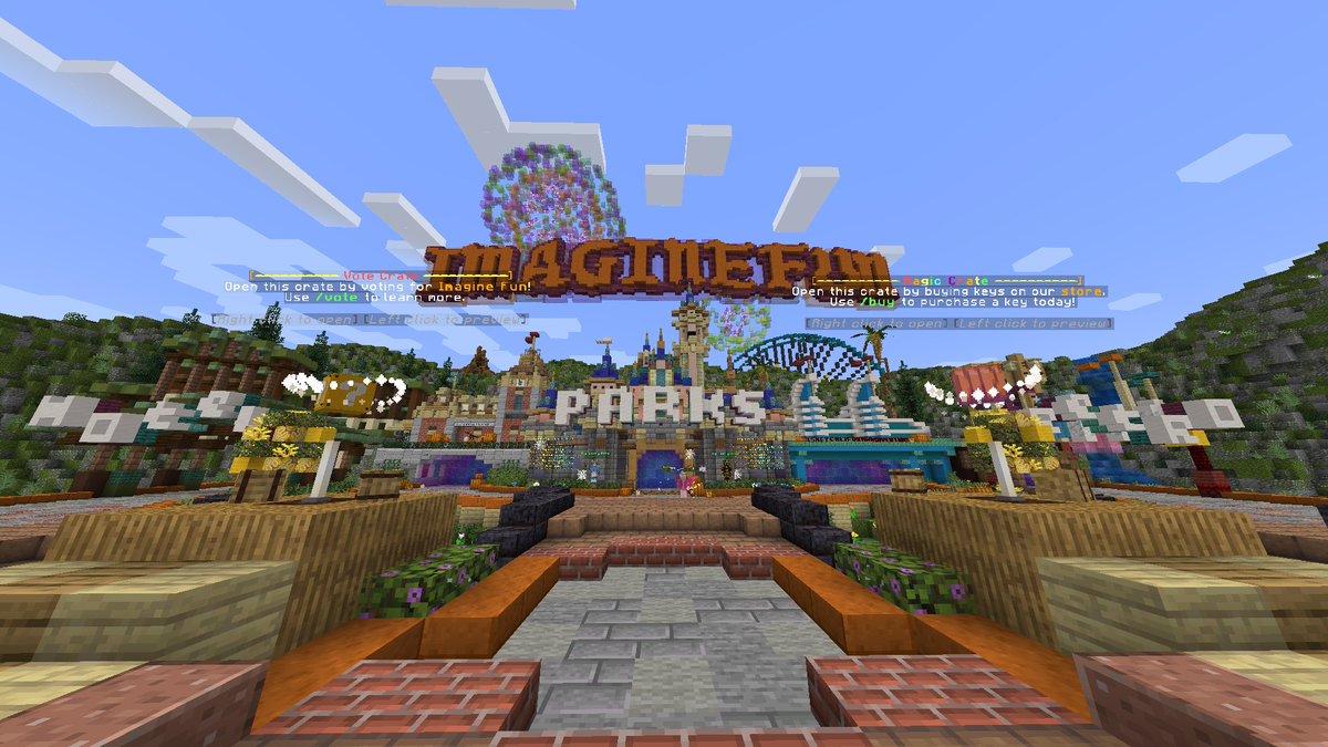 mcverylikekun's tweet photo. #マイクラ　＃ディズニー　＃カルフォルニアディズニー
ちょうハイクオリティなディズニーランド行ってきた
iP　https://t.co/v1eUZ8aELX https://t.co/flyJQQjS43