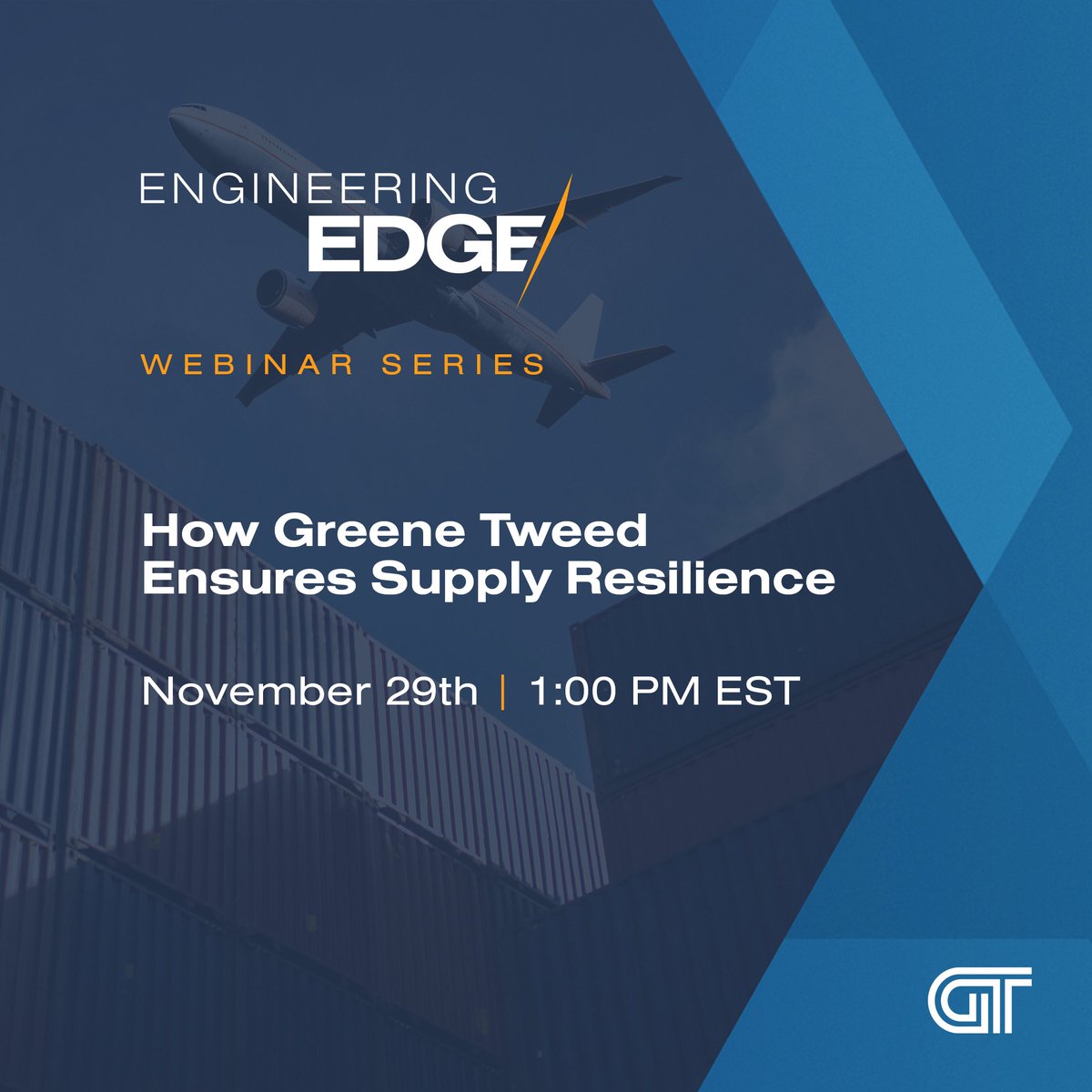 GreeneTweed's tweet photo. Supply chain worries? Get an inside look at Greene Tweed's proven strategies to enhance business resilience and secure uninterrupted operations - click the link to register for the webinar today. #SupplyChain #Manufacturing https://t.co/jCV80RgCIo https://t.co/vD4JLwJI5r