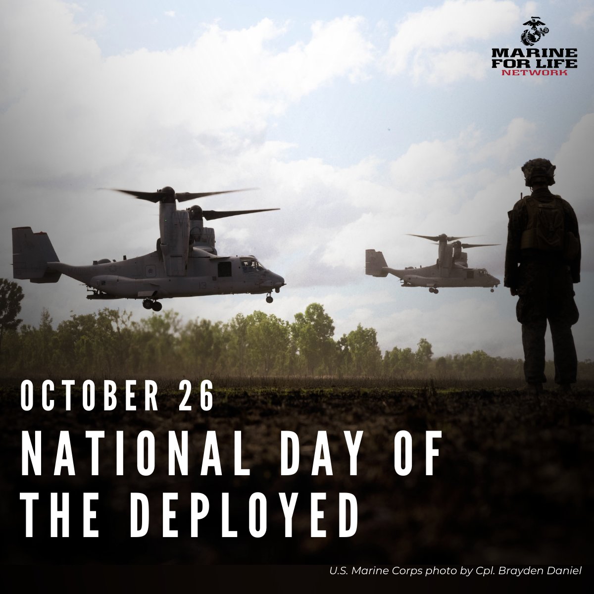 M4L_Network's tweet image. National Day of the Deployed | October 26 🇺🇸 Today we honor all of the brave service members who have been deployed in the service of the United States. THANK YOU to all and your families for your service and sacrifice. 

#M4LNetwork 
#DayofTheDemployed
#Marines