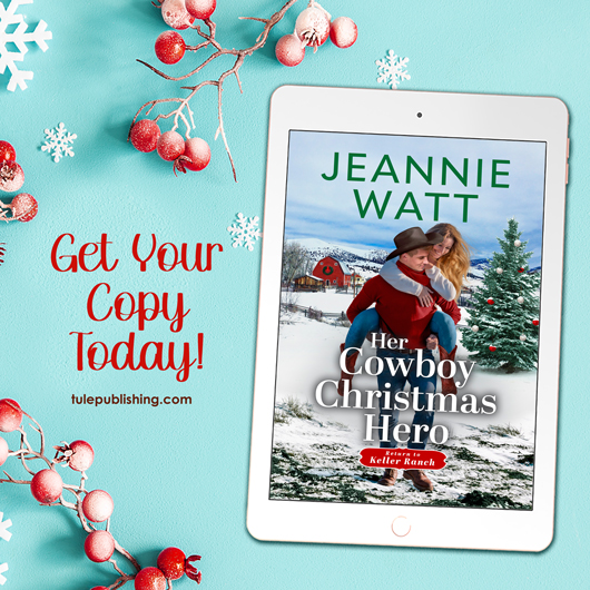 TulePublishing's tweet photo. "I could not put this book down; I did read it in one day!" - Sandy, Goodreads

HER COWBOY CHRISTMAS HERO by @JeannieWatt  is out today: https://t.co/xZX2mPGKAj
#readztule #Christmas https://t.co/89WQy7qEKG
