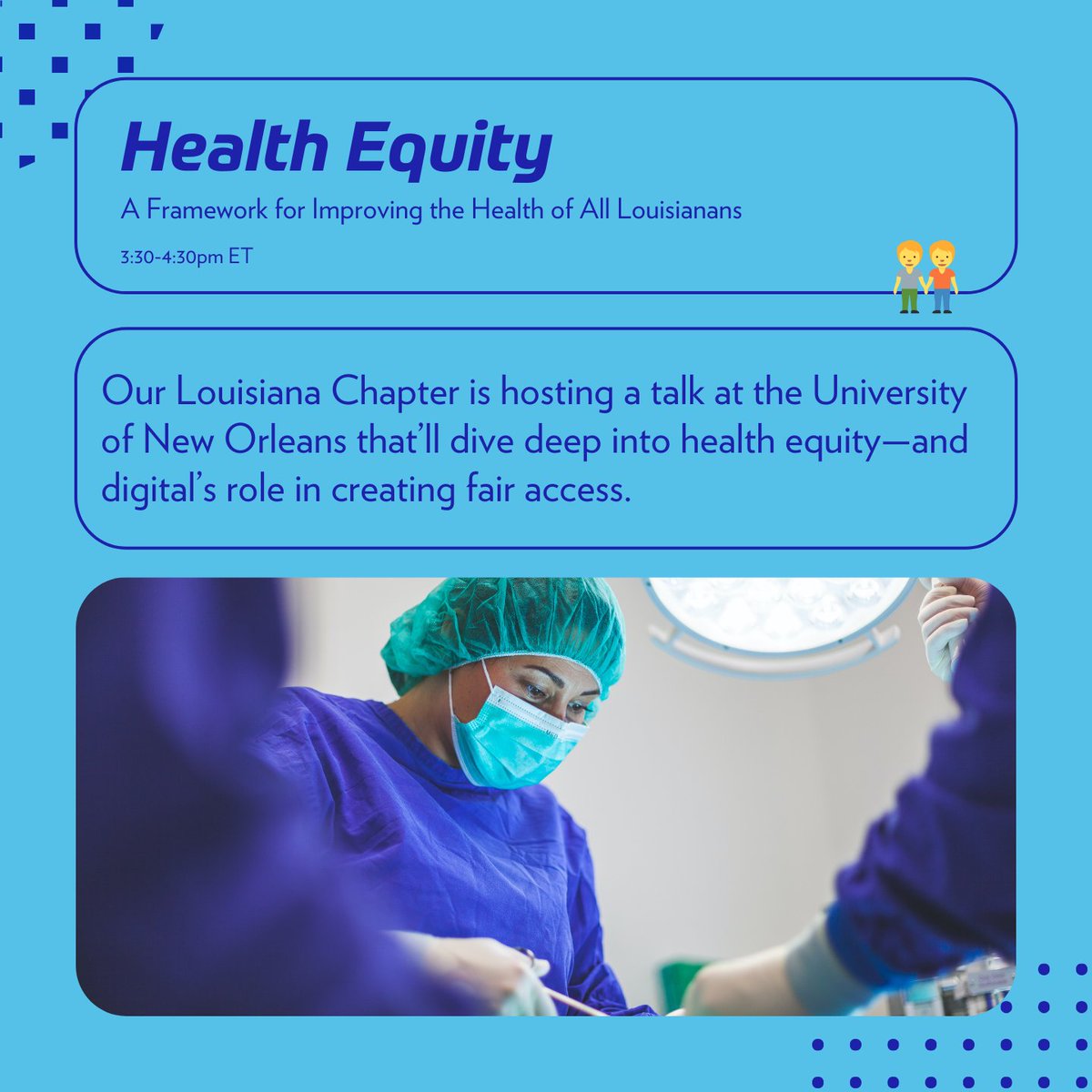 🌟 Don't let the week slip away – Global Health Equity Week is still buzzing with lots for you to check out! 🌎

As always, use the link below for any last-minute sign-ups. #HealthEquity

bit.ly/48ZRzwm