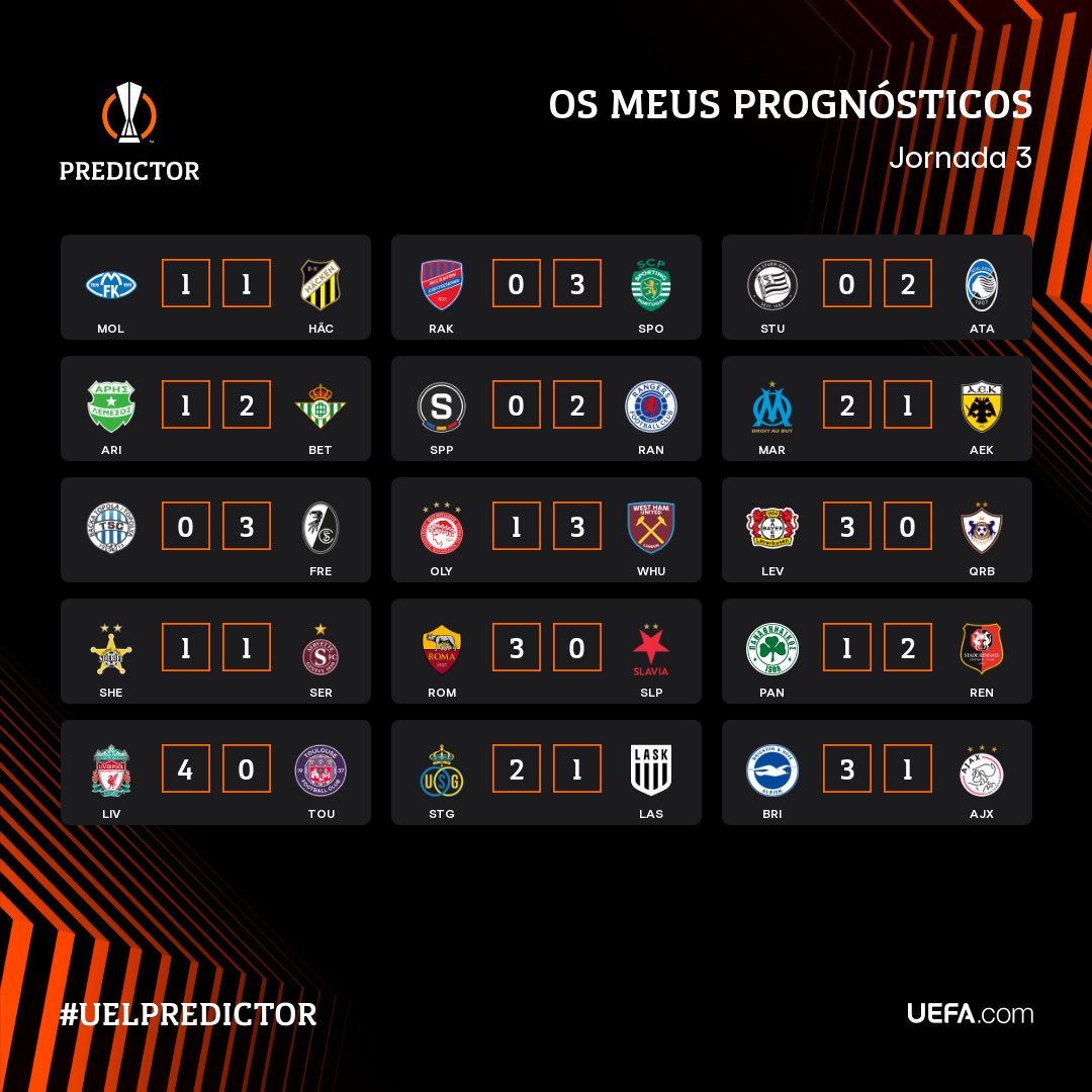 PrevisoesLiga's tweet photo. 𝙀𝙐𝙍𝙊𝙋𝘼 𝙇𝙀𝘼𝙂𝙐𝙀! #UEL #EuropaLeague https://t.co/Mk5LptAsRm