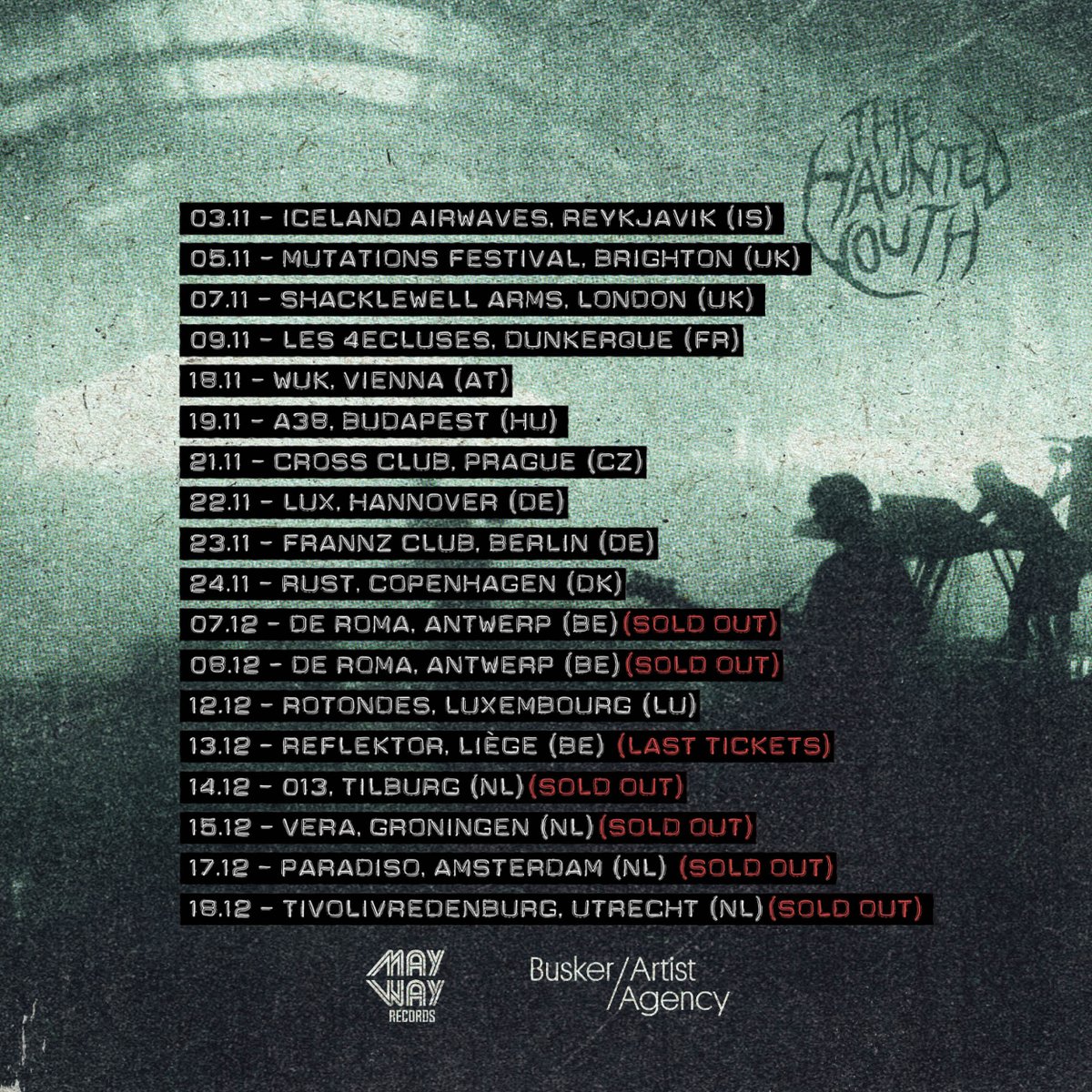 The Haunted Youth (@thyband) on Twitter photo Tour update! Excited to see you all very soon 🖤
🎫 thehauntedyouth.be Tour update! Excited to see you all very soon 🖤
🎫 thehauntedyouth.be