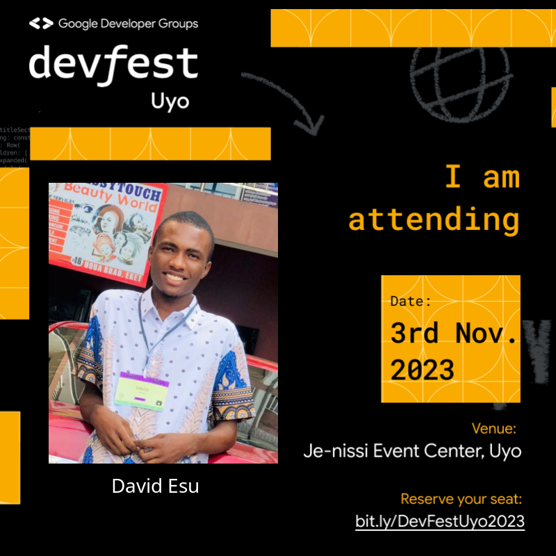 Ready to dive into a world of innovation and inspiration at DevFestUyo! Follow my journey as I explore the great future that lies ahead 🚀
#ExcitedToLearn
@gdg_uyo