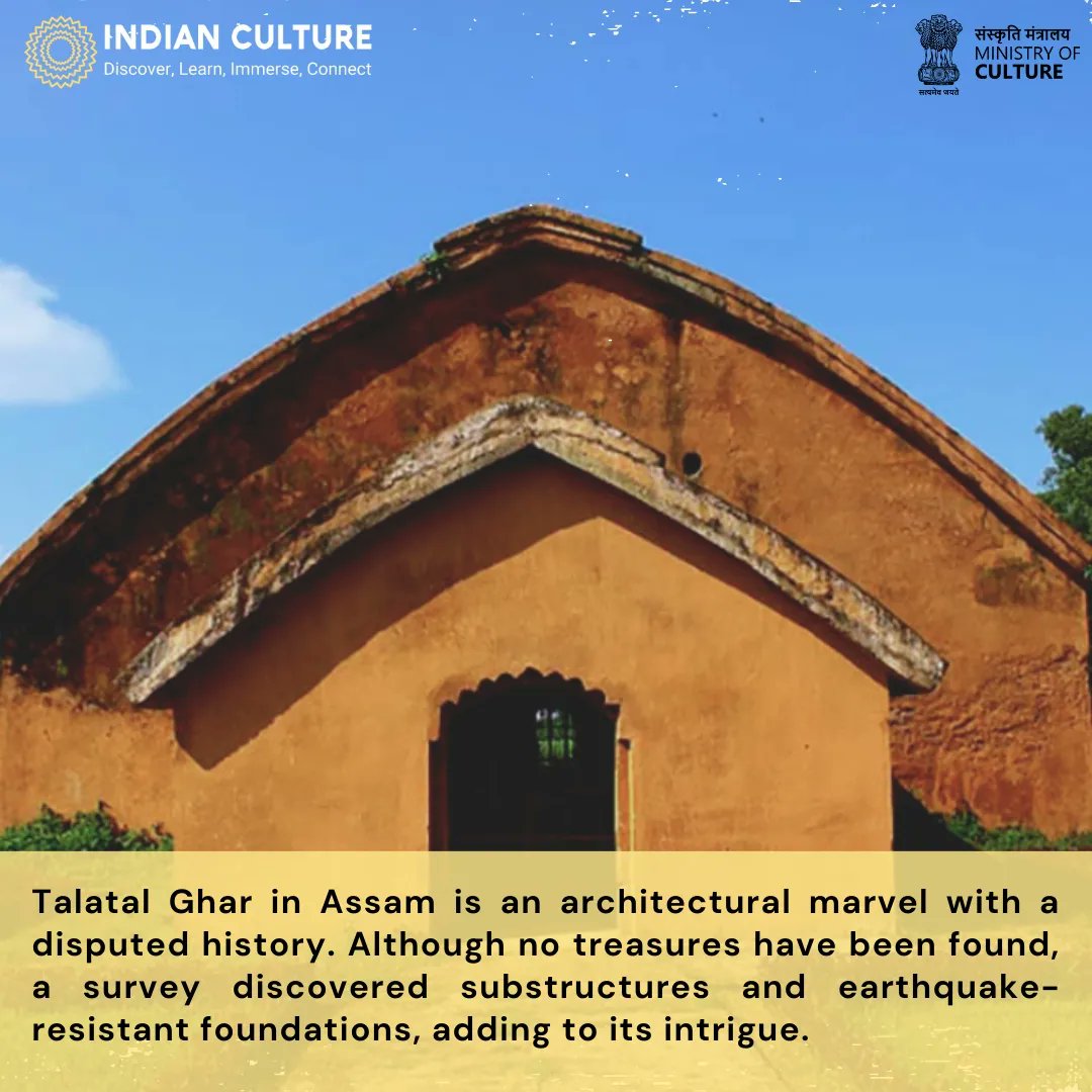 _IndianCulture's tweet photo. Explore the heritage of North East India at the Indian Culture portal at https://t.co/gSQIs2Mvys.
#talatal #talatalghar #assamtourism #assamhistory #northeastindiamonuments #karengghar #ahom #historicmonument https://t.co/d3wxpp2fyq
