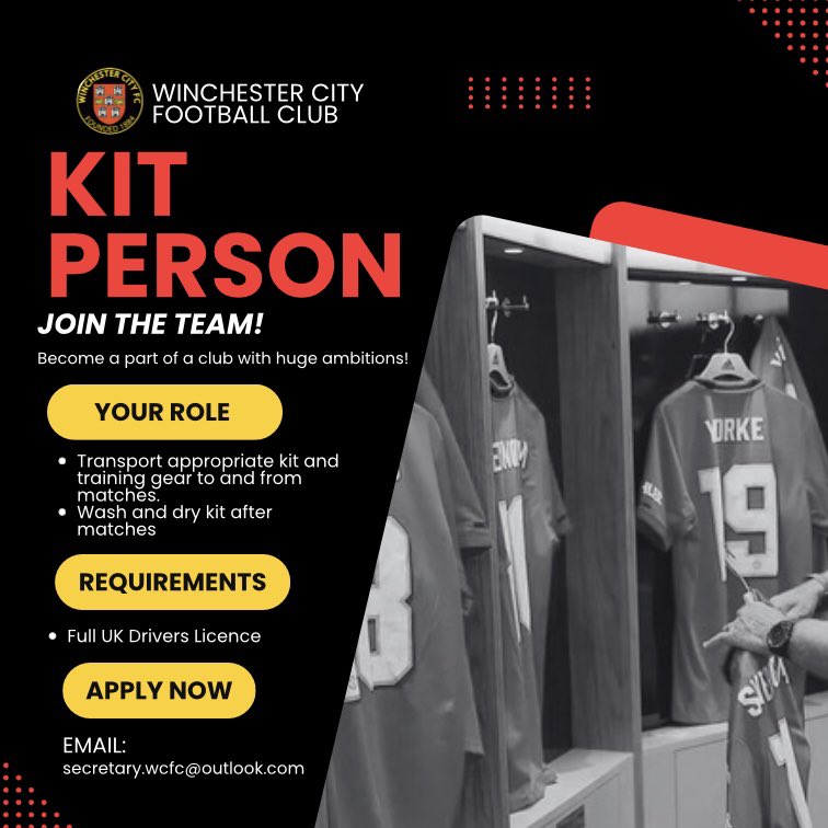wincityfc's tweet photo. Come and join the team! #youcitizens 🔴⚫️ https://t.co/XlyeG7yUgR