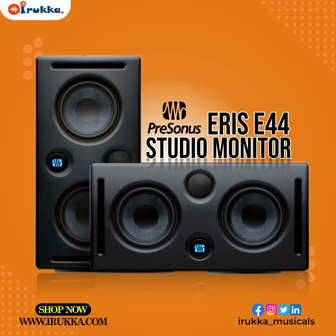irukka_musicals's tweet photo. #Presonus #Eris #E44 #studio monitors offer precision, a wide frequency range, and exceptional stereo imaging.
With a dual woofer design and #versatile orientation, they provide detailed #sound even near walls.
#SHOPNOW! 👉 https://t.co/YCHZVUCX4d
#Irukka #Dontsettleforless https://t.co/pHc7f7dHLn