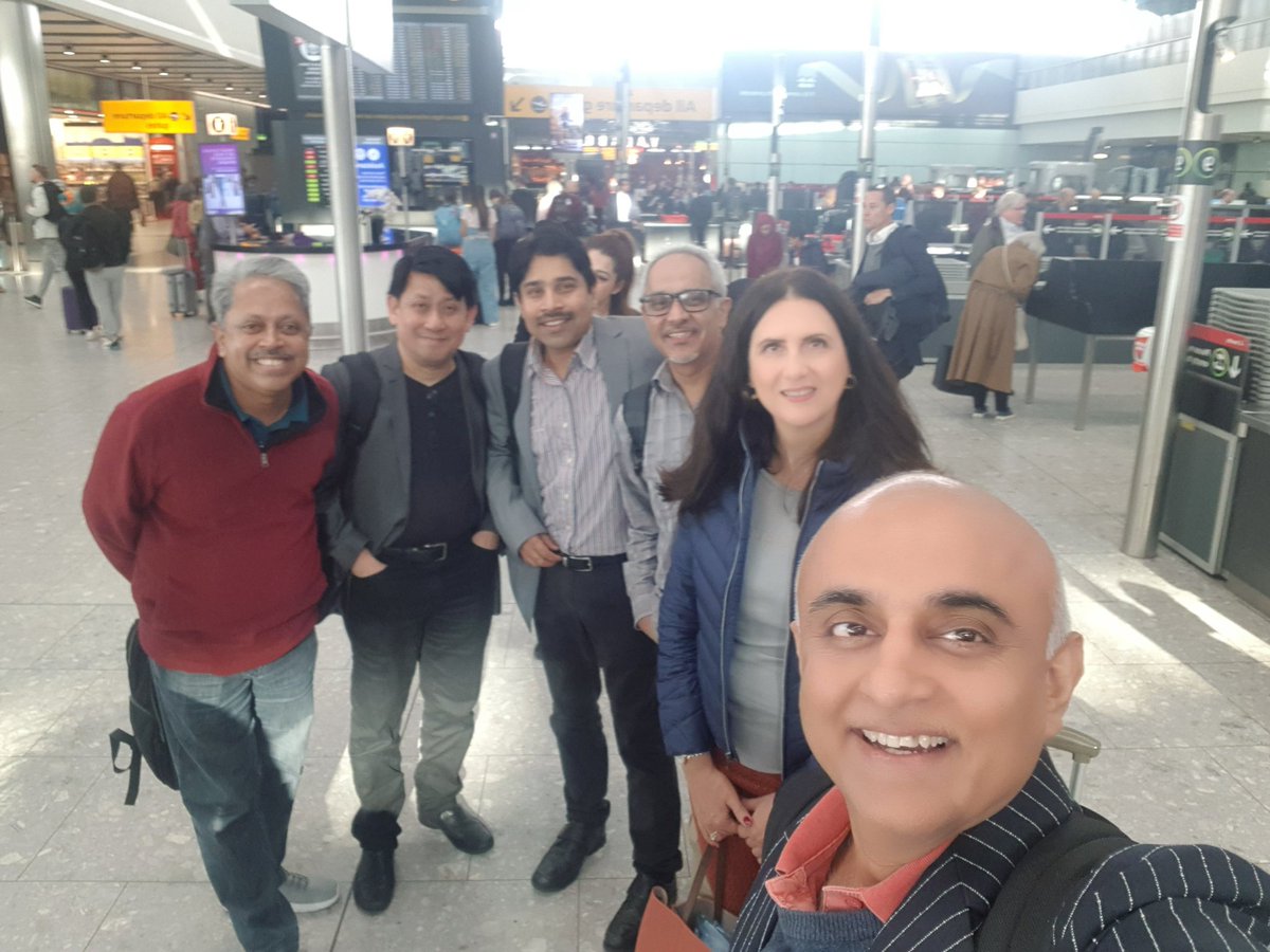 The @SotonBusiness team at @hethrowairport flying to India. Excitement and positive energy all around! @s_ong.