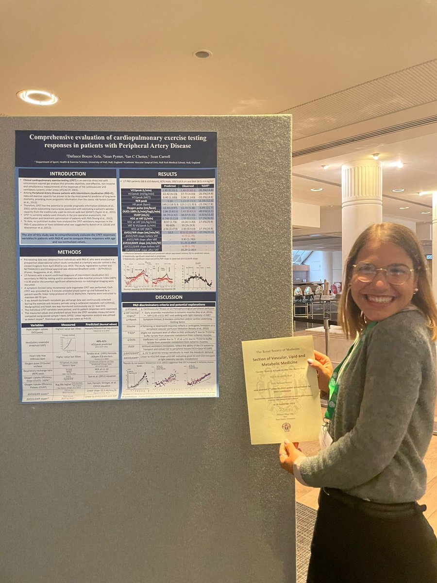 One month ago today the Royal Society of Medicine <a href="/royalsociety/">The Royal Society</a> awarded me with the Harvey prize in vascular medicine &amp; lipids for my research on CPET responses in PAD. Looking at my happy face in the photo, you can probably tell just how much it meant to me 😊