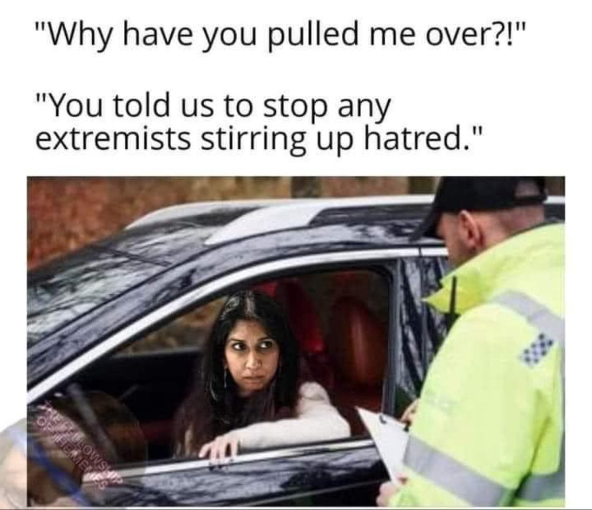abdisamira1's tweet photo. Suella Braverman is a self-serving opportunist.  If you think otherwise, then you’re delusional. She will utilise anything to become a PM. #ToriesCorruptToTheCore #FreePalestine #MuslimMPs https://t.co/E2ShDQBARU