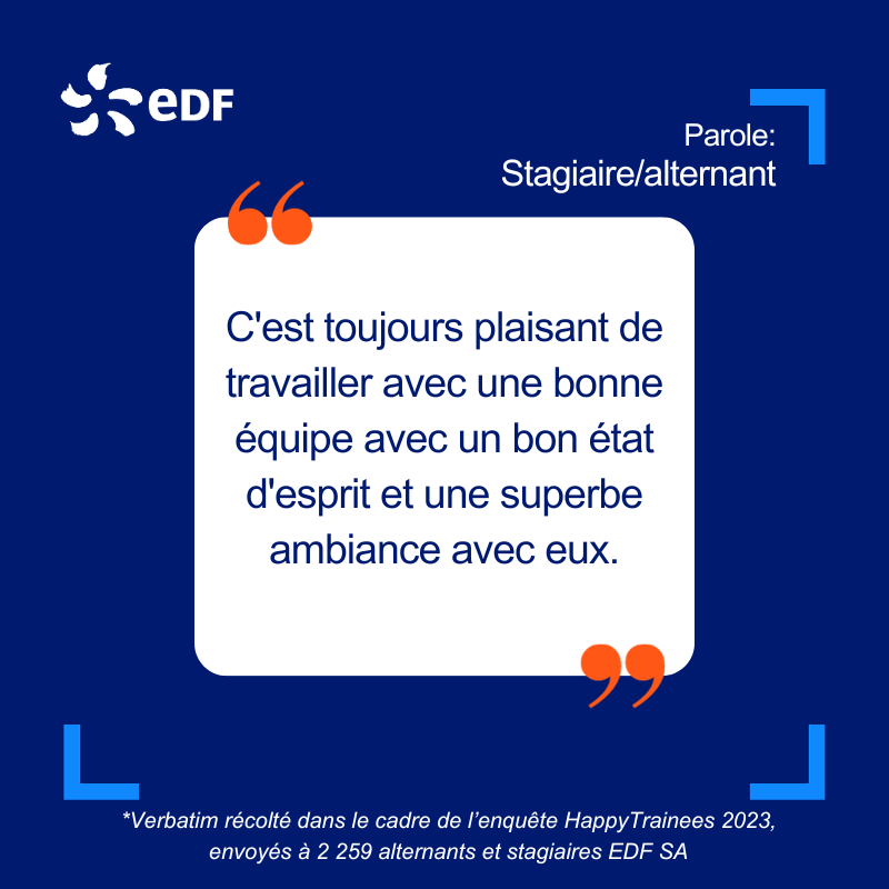 edfrecrute's tweet photo. 🚀 Pourquoi choisir EDF pour votre stage ? 🤔
Et, ce n'est pas nous qui le disons... 😏💬
#MonStageUtile #Stages2024 #Témoignages