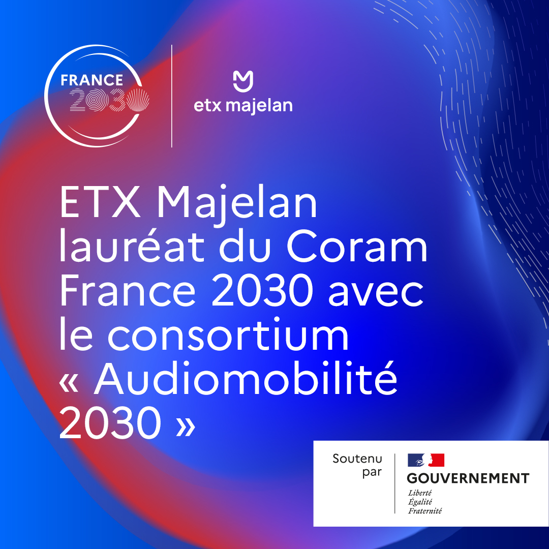 majelan_x's tweet image. 🏆 @ETXMajelan est heureux d&apos;annoncer figurer parmi les lauréats de l&apos;appel à projets « #Coram France 2030 » avec ses partenaires du consortium « Audiomobilité 2030 » : @Continental_fr, l’École @Polytechnique &amp;amp; @ANITI_Toulouse

2136919.fs1.hubspotusercontent-na1.net/hubfs/2136919/…

#audio #mobilité