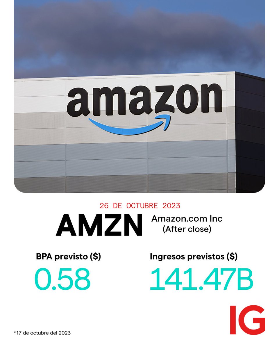 IGEspana's tweet photo. #AMZN El mercado espera una mejora de sus previsiones y será clave la división cloud computing (AWS).
#INTEL Pendientes de la revisión de sus guías para la última parte del año
#EarningsSeason #AfterClose https://t.co/80CQPUJe8A