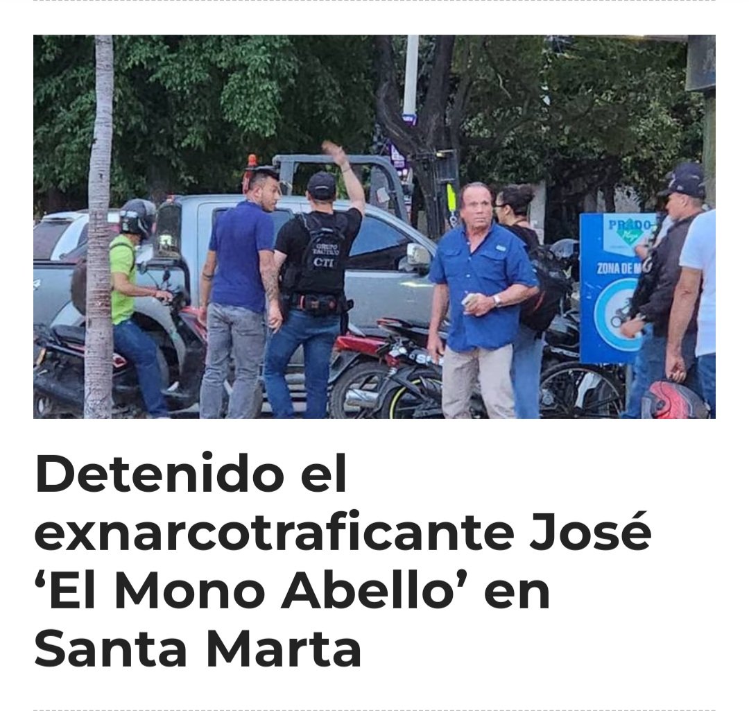 APOLOC8's tweet photo. Detenido "exnarcotraficante" el Mono Abello en Santa Marta.

Debe estar la Uribista recaltrizante Anny Abello  sin internet y echándole la culpa a Petro. https://t.co/3vYnou38rl