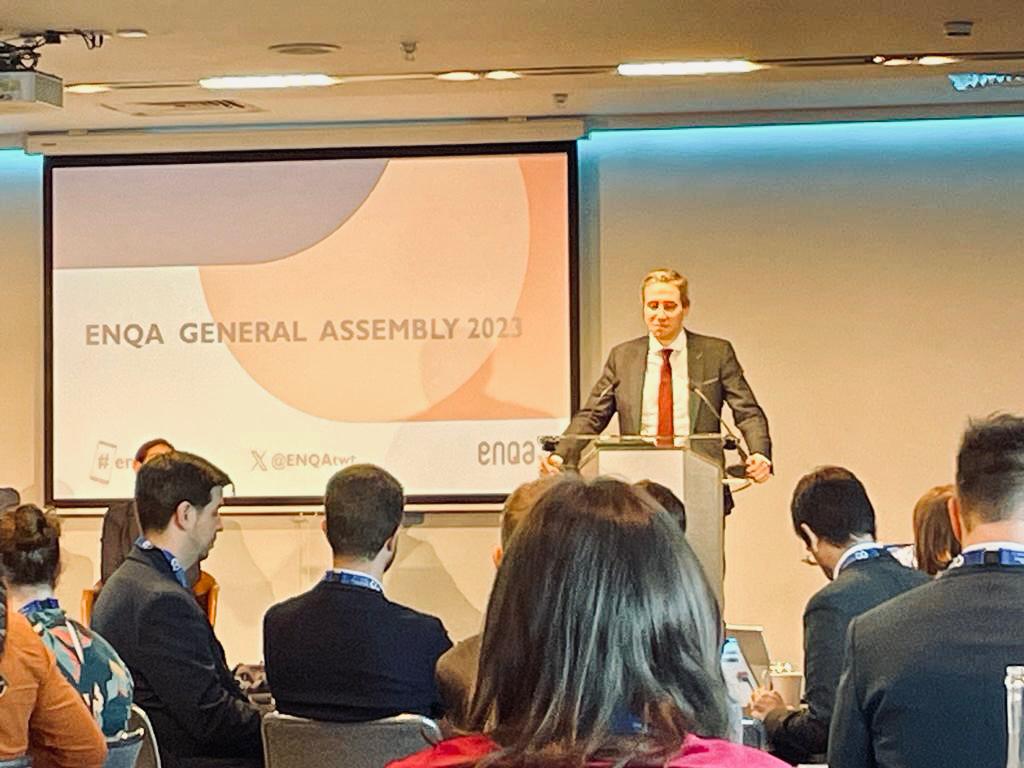 Eaquals's tweet photo. #Eaquals ' Executive Director, Lou McLaughlin, is attending ENQA's General Assembly, hosted by #EaqualsAssociateMembers @QQI. The event focuses on recognition, latest policy developments & tangible connections between quality assurance & recognition.
#enqaGA @enqatwt https://t.co/WYVEseI3bX