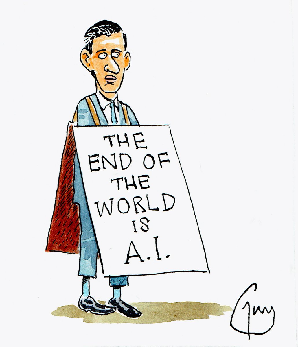 My cartoon for Friday's @MetroUK @MetroPicDesk #RishiSunak #AI #ArtificialIntelligence