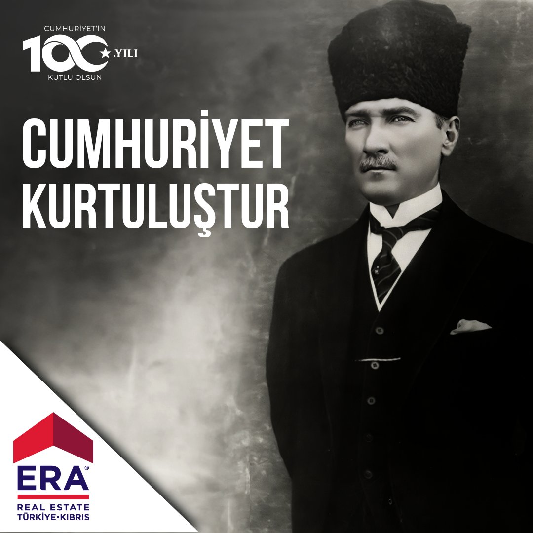 EraRealEstateTr's tweet photo. Cumhuriyet’in 100. yılını hep birlikte tek bir yürek, tek bir vücut olarak büyük bir coşkuyla kutluyoruz.

Cumhuriyet Kurtuluştur!

#cumhuriyetbayramı #29Ekim #100.Yıl #cumhuriyet100yaşında #cumhuriyet #erarealestate https://t.co/p0A0oyBDda