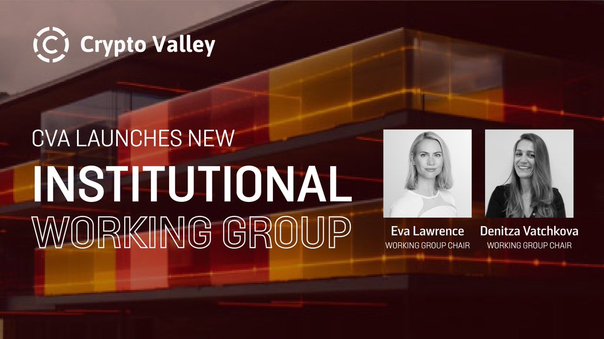 We are beyond excited to announce the launch of our new Institutional Working Group🚀🎆

Chaired by <a href="/d_vatchkova/">Denitza Vatchkova</a> &amp; <a href="/_evalawrence/">Eva Lawrence</a> the WG is a dedicated space for institutional crypto service providers to connect, collaborate and innovate.  

Learn more: members.cryptovalley.swiss/news/1731308