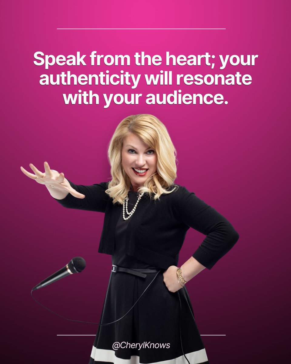 cherylknowlton's tweet image. BE AUTHENTIC! Let your audience feel like they're part of the process.

#BeAuthentic #RealConnection #AuthenticityMatters #ConnectWithYourAudience
