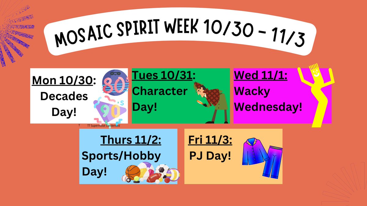 We're gearing up for our first spirit week of the year next week!