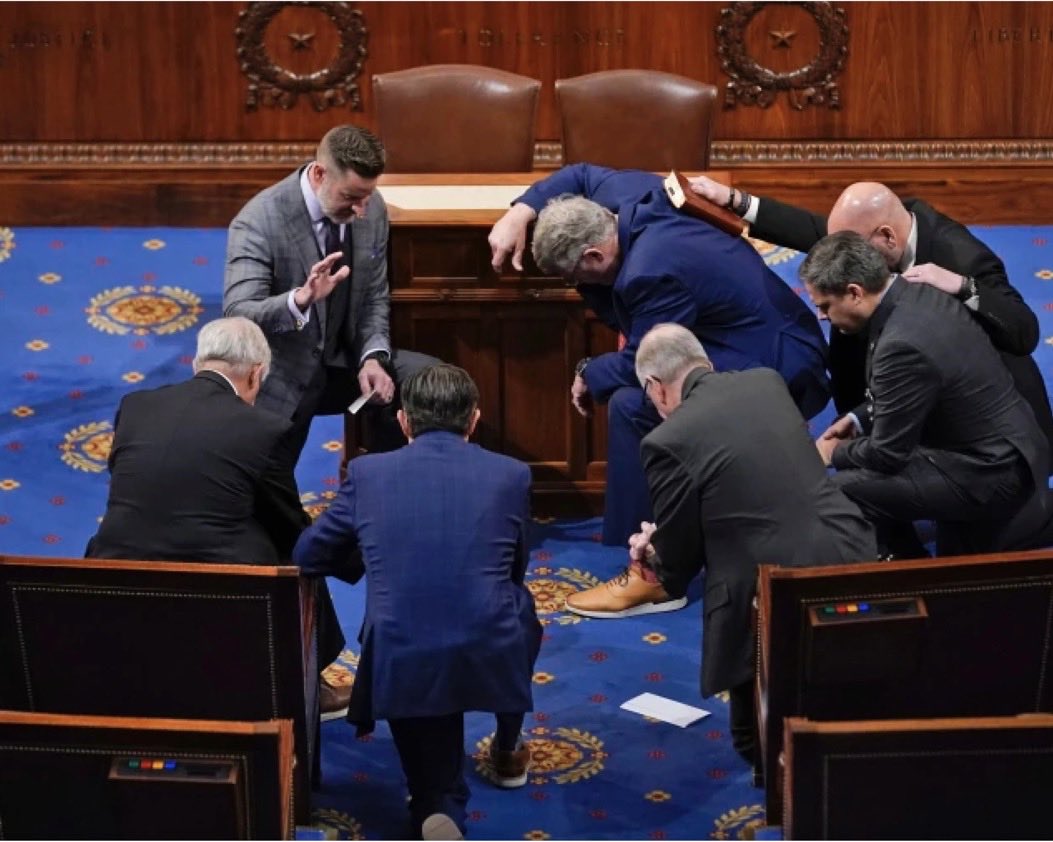 Would the Muslims in Congress be allowed to do this in the well of the House? #Talibangelicals #ChristianNazis #SeparationOfChurchAndState